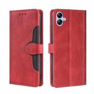 For Samsung Galaxy A04e 4G Skin Feel Magnetic Buckle Leather Phone Case(Red)