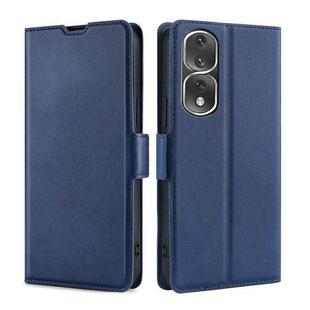 For Honor 80 Pro Ultra-thin Voltage Side Buckle Horizontal Flip Leather Phone Case(Blue)