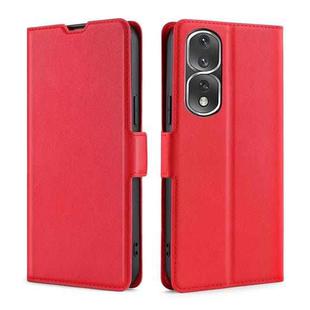 For Honor 80 Pro Ultra-thin Voltage Side Buckle Horizontal Flip Leather Phone Case(Red)