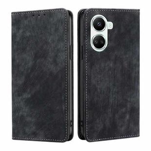 For Huawei nova 10 SE RFID Anti-theft Brush Magnetic Leather Phone Case(Black)