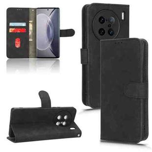 For  vivo X90 Pro+ Skin Feel Magnetic Flip Leather Phone Case(Black)