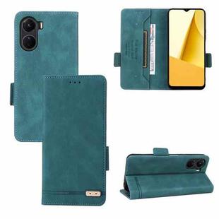 For vivo Y16 4G Magnetic Clasp Flip Leather Phone Case(Green)