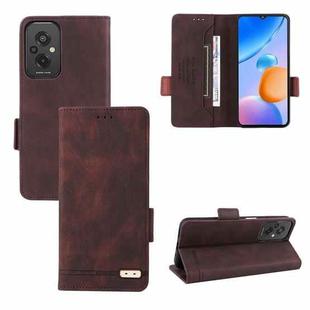 For Xiaomi Redmi 11 Prime 4G Magnetic Clasp Flip Leather Phone Case(Brown)