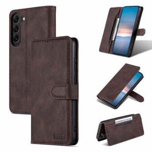 For Samsung Galaxy S23 5G AZNS Dream II Skin Feel Flip Leather Phone Case(Coffee)