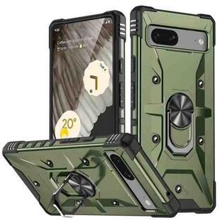 For Google Pixel 7 5G Ring Holder Phone Case(Army Green)