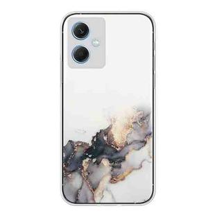 For Xiaomi Redmi Note 12 China Hollow Marble Pattern TPU Precise Hole Phone Protective Case(Black)