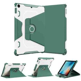 For iPad 9.7 2018/2017 / Air 1/Air 2 360 Degree Rotating Armored Smart Tablet Leather Case(Green)