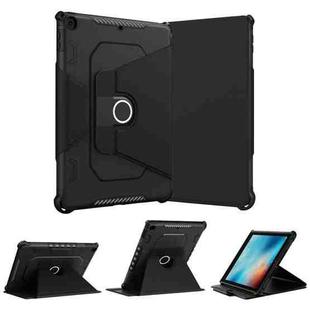 For iPad 9.7 2018/2017 / Air 1/Air 2 360 Degree Rotating Armored Smart Tablet Leather Case(Black)