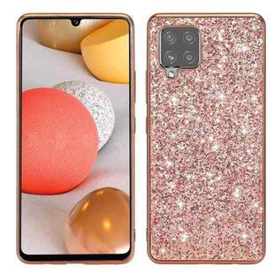 For Samsung Galaxy A12 5G Glitter Powder Shockproof TPU Phone Case(Rose Gold)