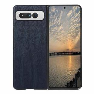 For Google Pixel Fold Wood Texture PU Phone Case(Blue)