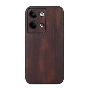 For OPPO Reno9 / Reno9 Pro Yellow Cow Texture PU Phone Case(Coffee)