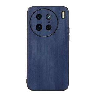 For vivo X90 Pro Yellow Cow Texture PU Phone Case(Blue)