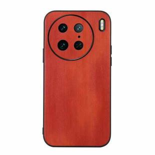 For vivo X90 Pro Yellow Cow Texture PU Phone Case(Brown)