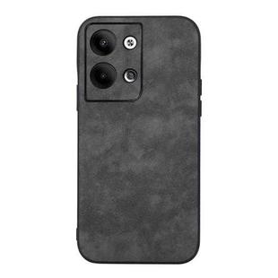 For OPPO Reno9 / Reno9 Pro Morocco Texture PU Phone Case(Black)