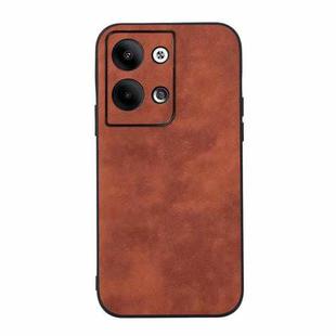 For OPPO Reno9 / Reno9 Pro Morocco Texture PU Phone Case(Brown)