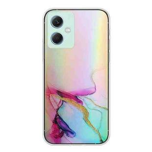 For Xiaomi Redmi Note 12 China Laser Marble Pattern Clear TPU Protective Phone Case(Green)