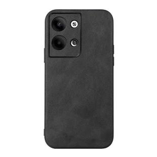 For OPPO Reno9 / Reno9 Pro Cowhide Texture PU Phone Case(Black)