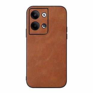 For OPPO Reno9 / Reno9 Pro Cowhide Texture PU Phone Case(Brown)