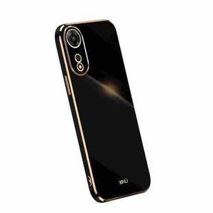For OPPO A1 Pro 5G XINLI Straight Edge 6D Electroplate TPU Phone Case(Black)