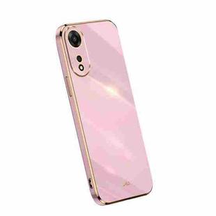 For OPPO A1 Pro 5G XINLI Straight Edge 6D Electroplate TPU Phone Case(Cherry Purple)