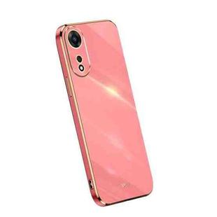 For OPPO A1 Pro 5G XINLI Straight Edge 6D Electroplate TPU Phone Case(Hawthorn Red)