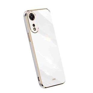 For OPPO A1 Pro 5G XINLI Straight Edge 6D Electroplate TPU Phone Case(White)