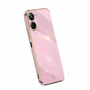 For Realme 10 4G XINLI Straight Edge 6D Electroplate TPU Phone Case(Cherry Purple)
