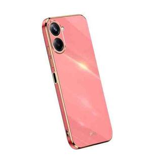 For Realme 10 4G XINLI Straight Edge 6D Electroplate TPU Phone Case(Hawthorn Red)