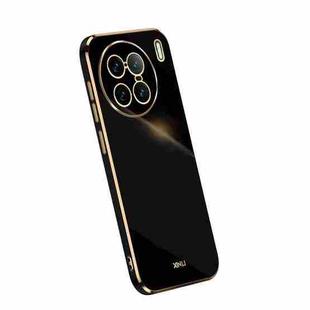 For vivo X90 Pro+ XINLI Straight Edge 6D Electroplate TPU Phone Case(Black)