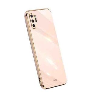 For Samsung Galaxy Note10+ XINLI Straight Edge 6D Electroplate TPU Phone Case(Pink)