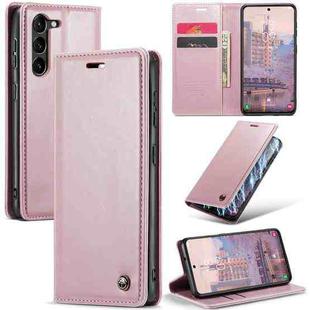 For Samsung Galaxy S23+ 5G CaseMe 003 Crazy Horse Texture Leather Phone Case(Rose Gold)