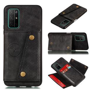 For Huawei RY30S PU + TPU Shockproof Magnetic Protective Case with Card Slots(Black)