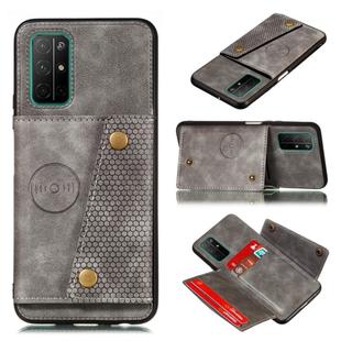 For Huawei RY30S PU + TPU Shockproof Magnetic Protective Case with Card Slots(Grey)