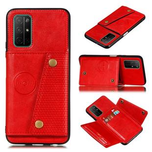For Huawei RY30S PU + TPU Shockproof Magnetic Protective Case with Card Slots(Red)