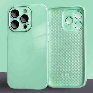 For iPhone 14 9D Tempered Glass Phone Case(Green)