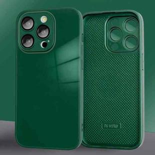 For iPhone 14 Plus 9D Tempered Glass Phone Case(Dark Green)