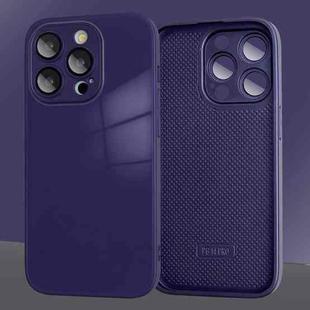 For iPhone 12 Pro 9D Tempered Glass Phone Case(Dark Purple)