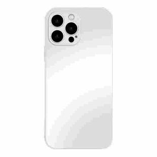 For iPhone 14 Pro AG Frosted Tempered Glass Phone Case(White)