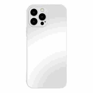 For iPhone 12 Pro Max AG Frosted Tempered Glass Phone Case(White)