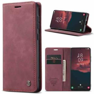 For Samsung Galaxy S23+ 5G CaseMe 013 Multifunctional Horizontal Flip Leather Phone Case(Wine Red)