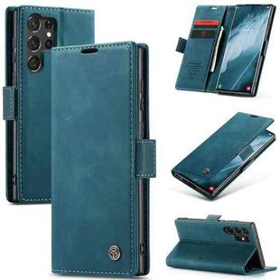 For Samsung Galaxy S23 Ultra 5G CaseMe 013 Multifunctional Horizontal Flip Leather Phone Case(Blue)