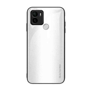 For Xiaomi Redmi A1+ Texture Gradient Glass TPU Phone Case(White)