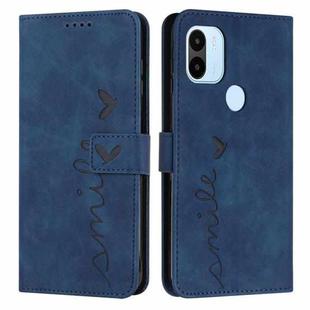 For Xiaomi Redmi A1+ Skin Feel Heart Embossed Leather Phone Case(Blue)