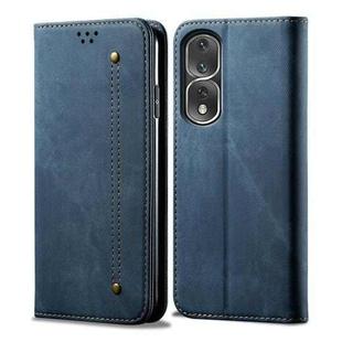 For Honor 80 Pro Denim Texture Leather Phone Case(Blue)