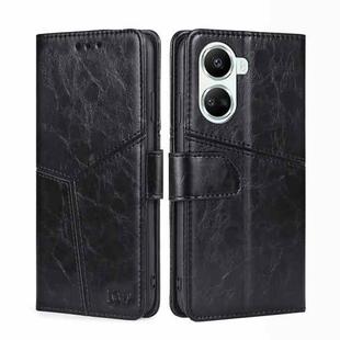 For Huawei nova 10 SE Geometric Stitching Horizontal Flip Leather Phone Case(Black)