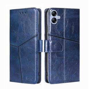 For Samsung Galaxy A04e 4G Geometric Stitching Horizontal Flip Leather Phone Case(Blue)