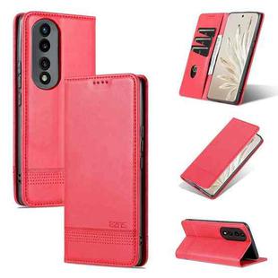 For Honor 80 Pro AZNS Magnetic Calf Texture Leather Phone Case(Red)