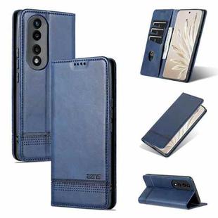 For Honor 80 Pro AZNS Magnetic Calf Texture Leather Phone Case(Dark Blue)