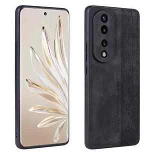 For Honor 80 Pro AZNS 3D Embossed Skin Feel Phone Case(Black)