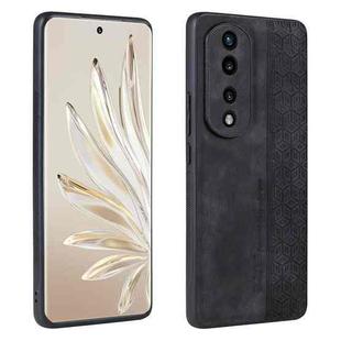 For Honor 80 AZNS 3D Embossed Skin Feel Phone Case(Black)